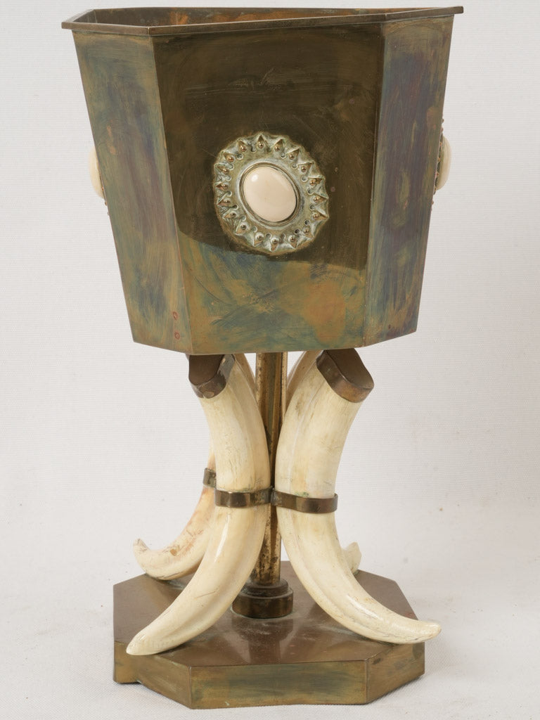 Luxurious English tusk jardinière
