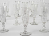 Exquisite, Delicate vintage French crystal champagne flutes