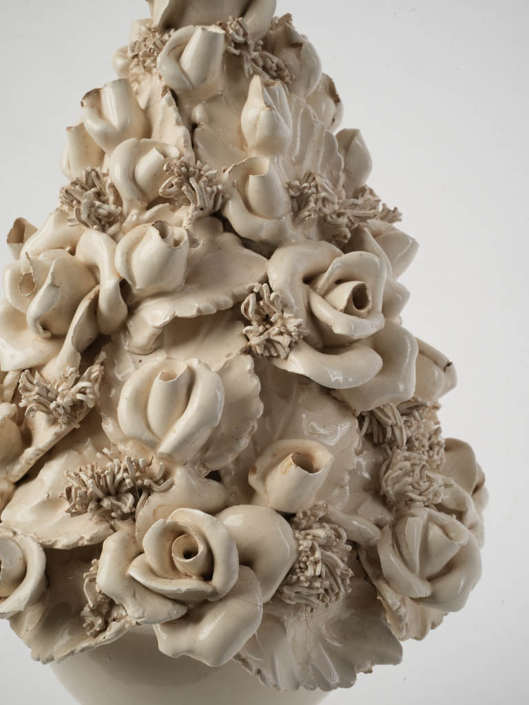 Nostalgic patina ceramic flower arrangement