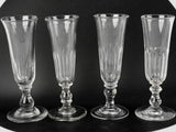 Classic, French crystal champagne flutes from 1800s