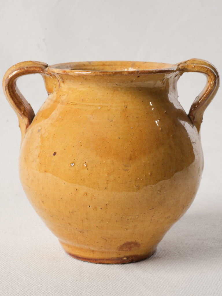 Petite Yellow-Glazed Honey or Jam Pot - 4¼"