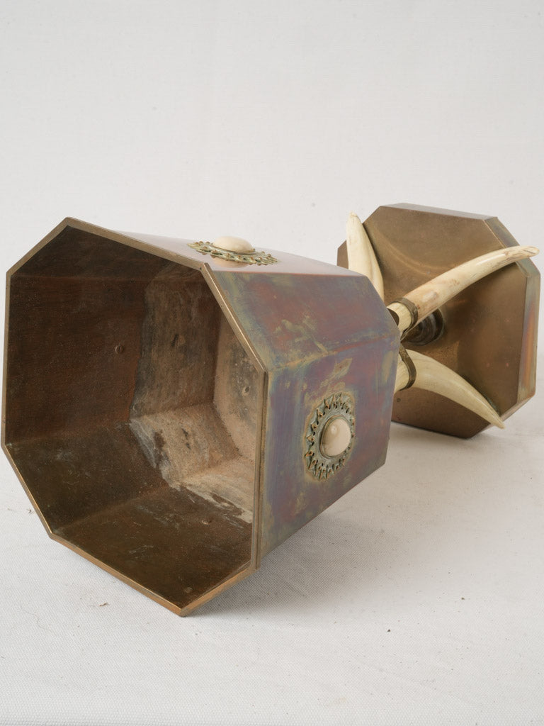 Vintage sculptural tripod planter