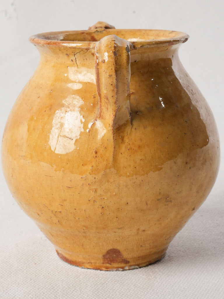 Petite Yellow-Glazed Honey or Jam Pot - 4¼"