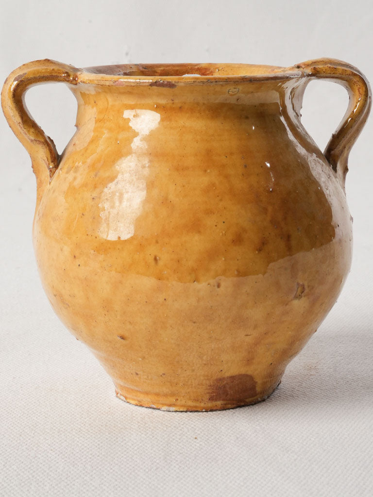 Petite Yellow-Glazed Honey or Jam Pot - 4¼"