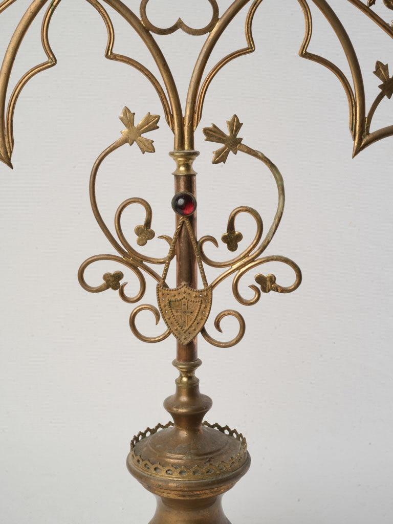 Architectural elegance brass candelabrum