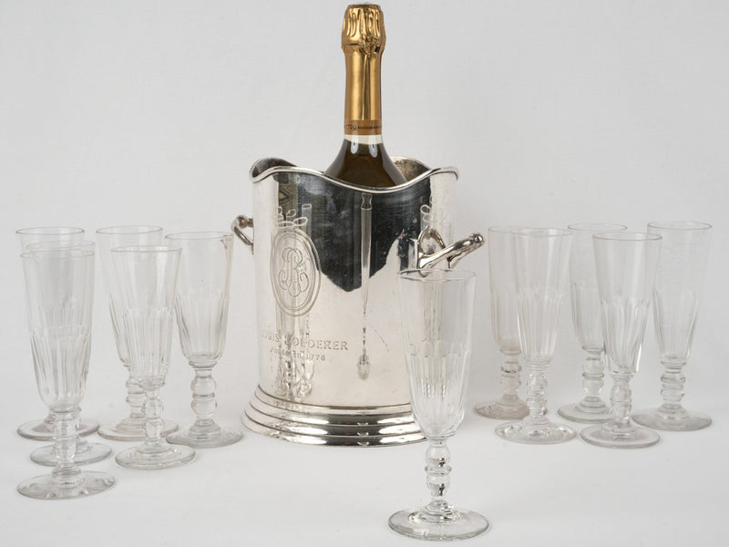 Exquisite vintage crystal champagne glasses