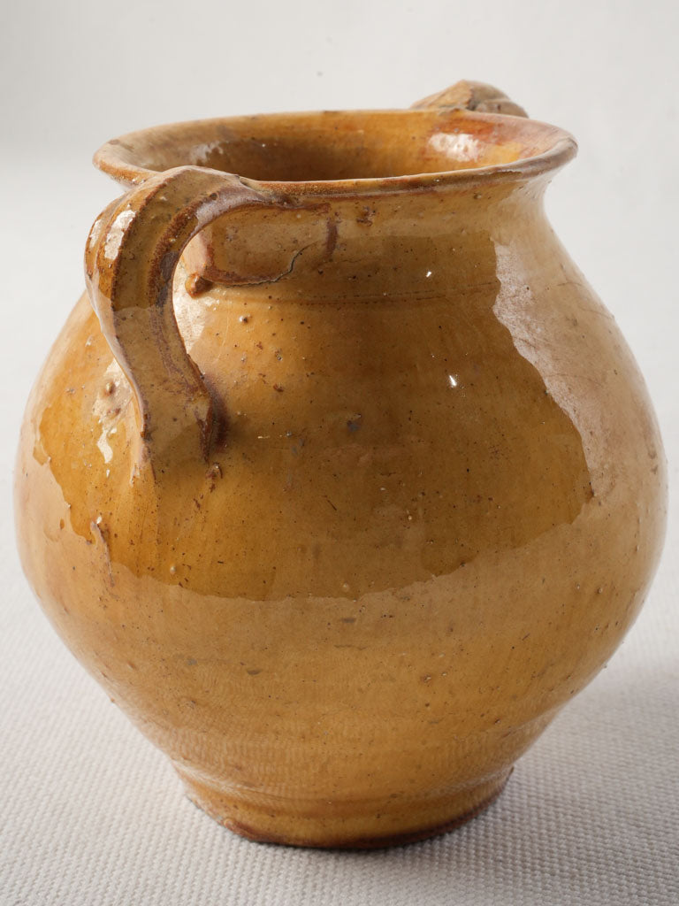 Petite Yellow-Glazed Honey or Jam Pot - 4¼"