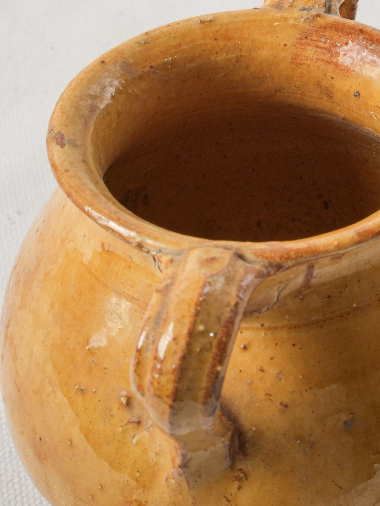 Petite Yellow-Glazed Honey or Jam Pot - 4¼"