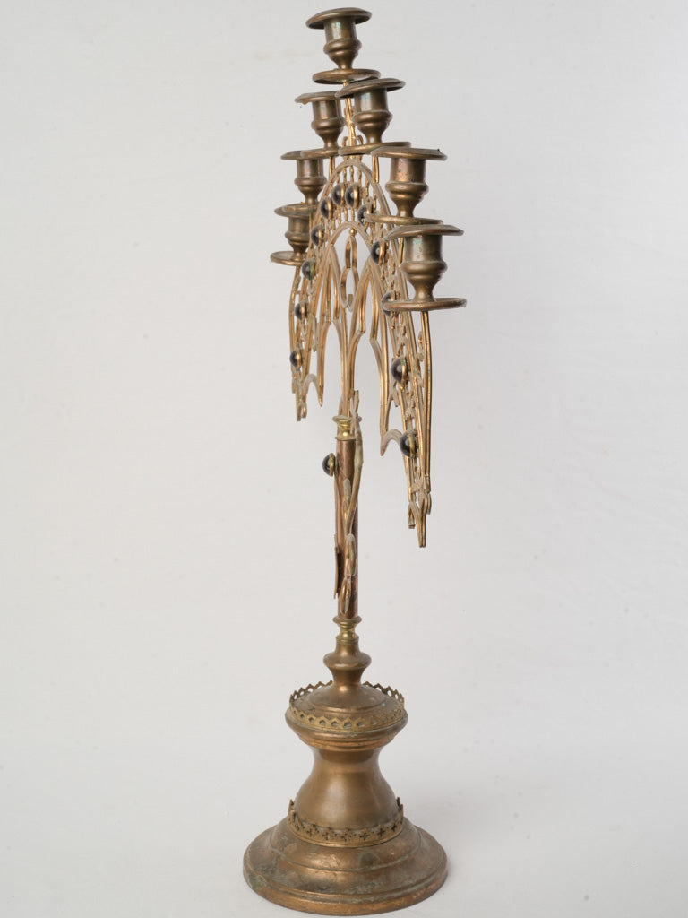Arched Gothic Revival candelabrum