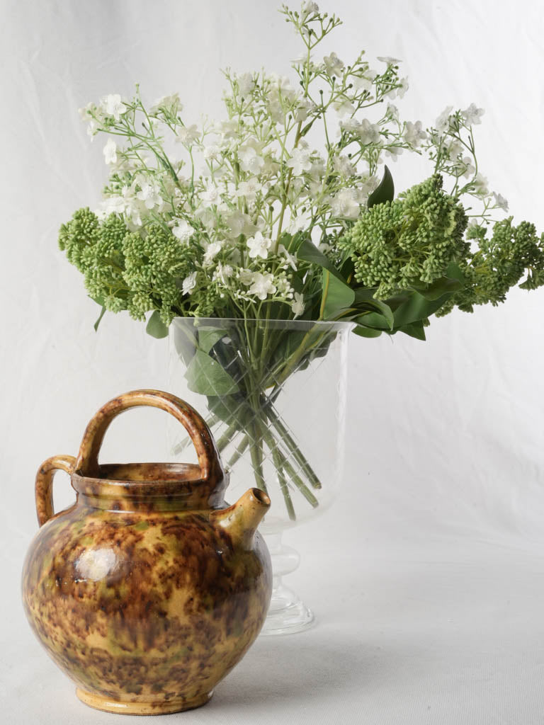 Petite Provençal Water Pitcher w/ Speckled Honey Glaze - 8¼"