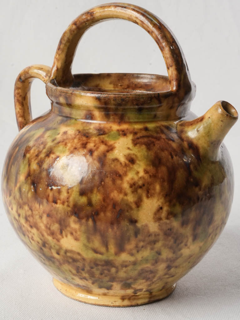 Petite Provençal Water Pitcher w/ Speckled Honey Glaze - 8¼"