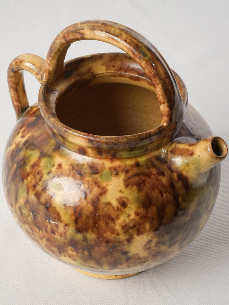 Petite Provençal Water Pitcher w/ Speckled Honey Glaze - 8¼"