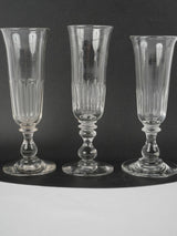 Refined French crystal champagne flutes
