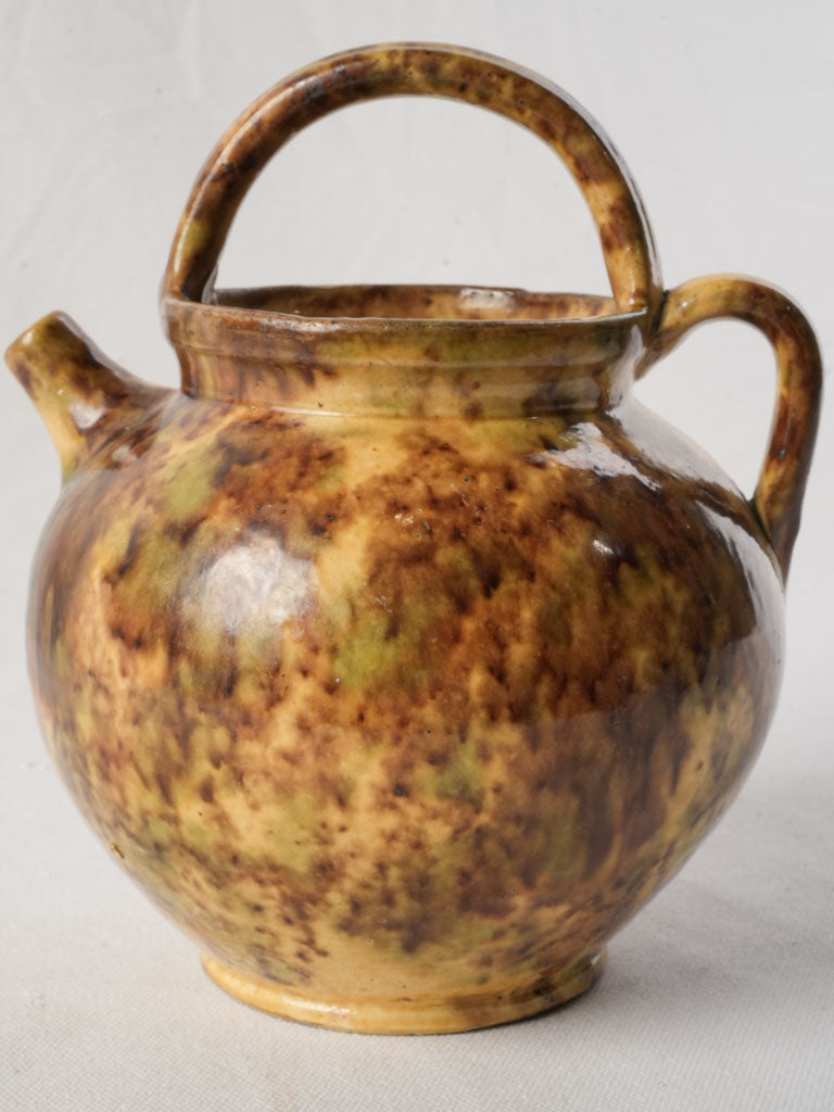 Petite Provençal Water Pitcher w/ Speckled Honey Glaze - 8¼"
