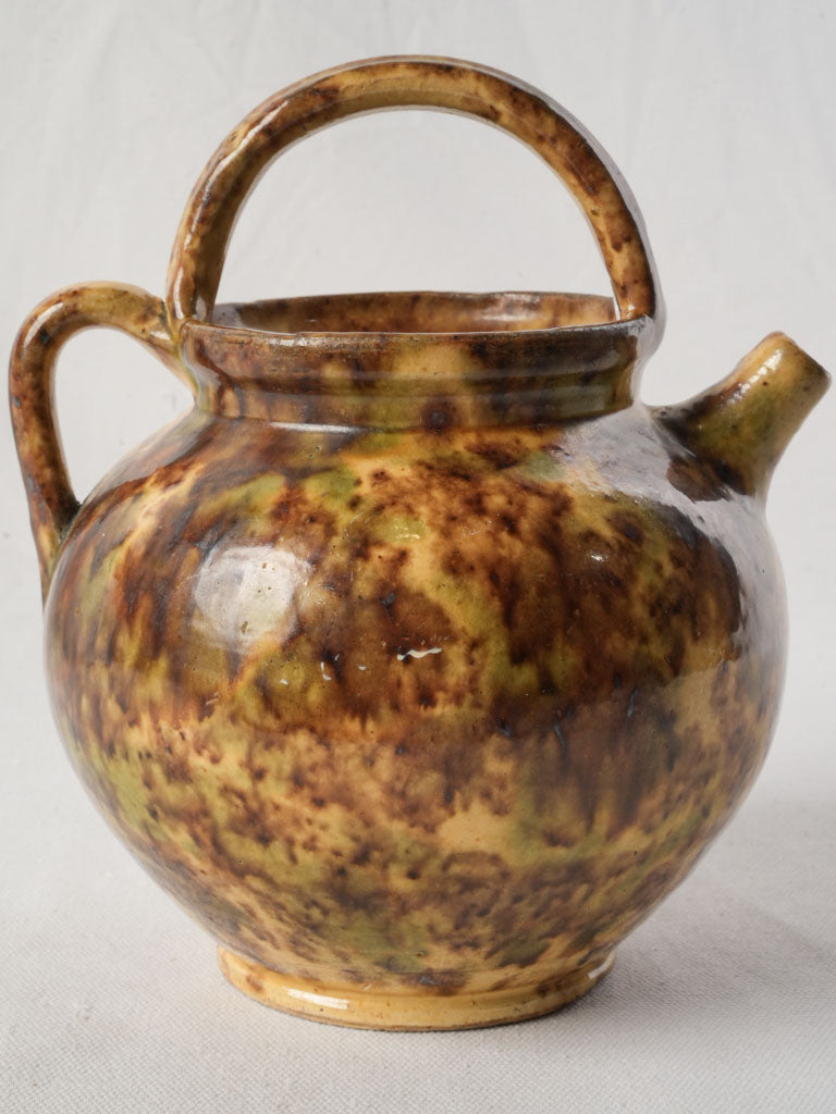 Petite Provençal Water Pitcher w/ Speckled Honey Glaze - 8¼"