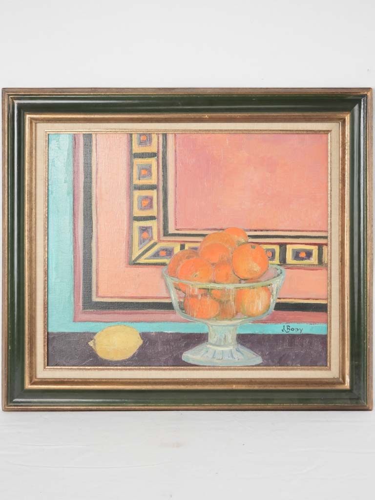 Vintage still life with bowl of citrus - J. Body 24¾" x 28¼"