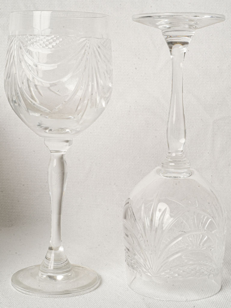 Vintage French crystal glassware  