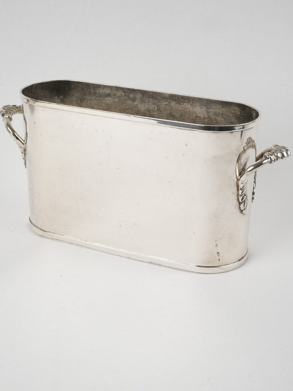 Elegant antique French silver-plated wine cooler