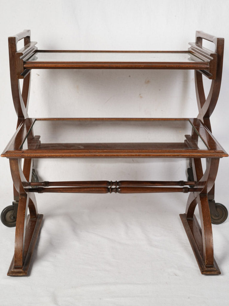 Mid-century modern rolling bar cart