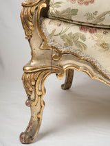 Beige woven silk antique furniture ensemble