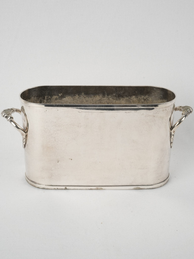 Classic French oval silver cooler