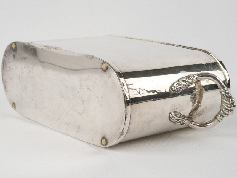 Sophisticated oval silver wine cooler
