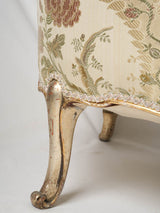 Distressed silver gilt Louis XV settee