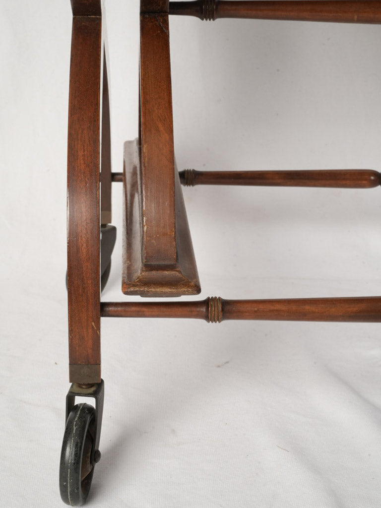Rich warm teak wood trolley
