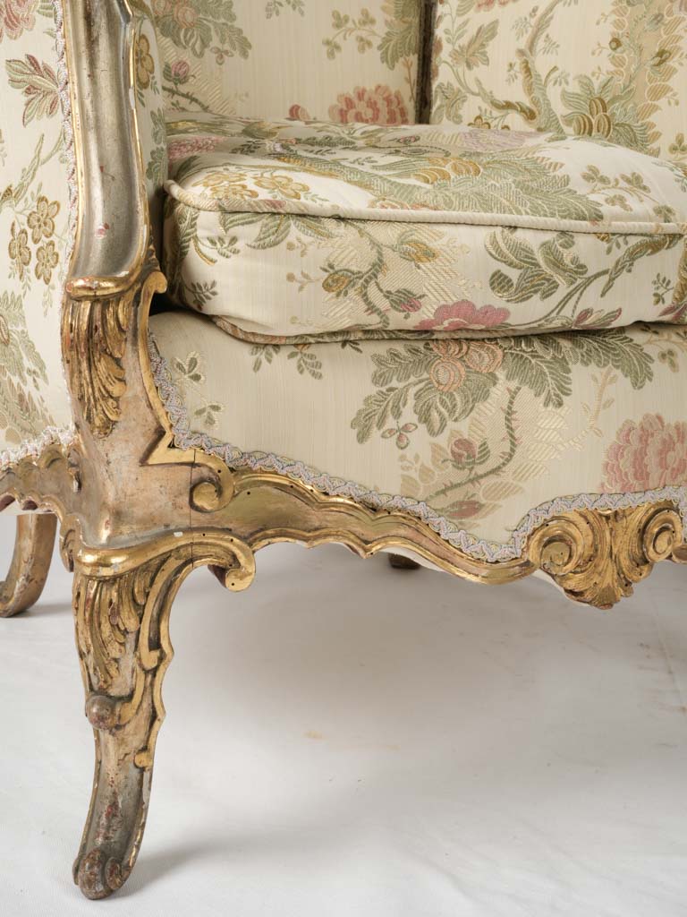 Luxurious carved footrest with gold leaf