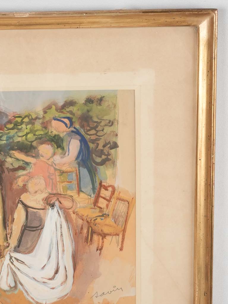 Early 20th century gouache -  Maurice Savin (1894-1973) - 20½" x 27¼"