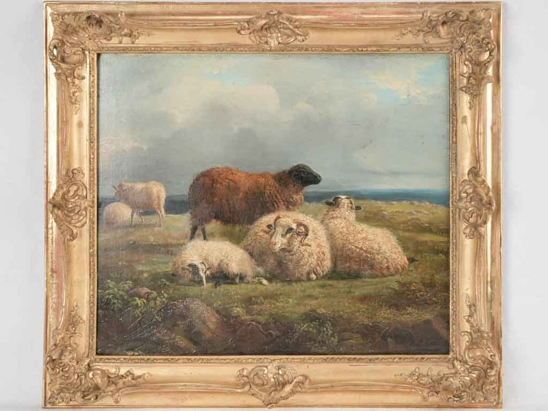 19th century bucolic landscape painting by Paul-Jean-Pierre Gelibert (1802-1882) - 19" x 21¼"