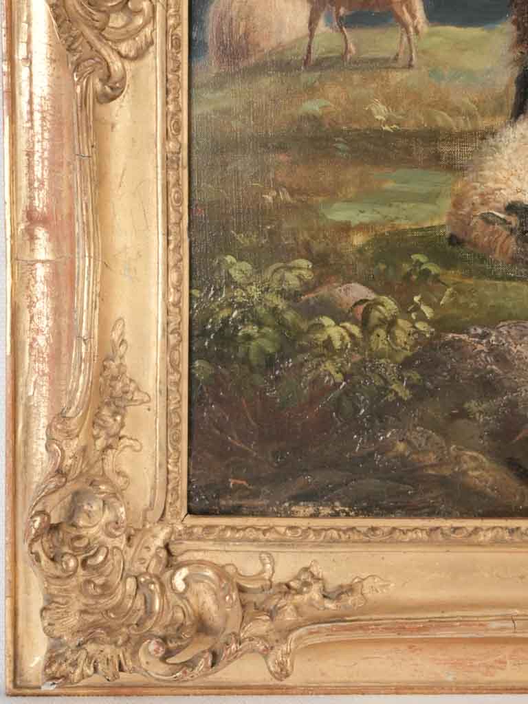 19th century bucolic landscape painting by Paul-Jean-Pierre Gelibert (1802-1882) - 19" x 21¼"