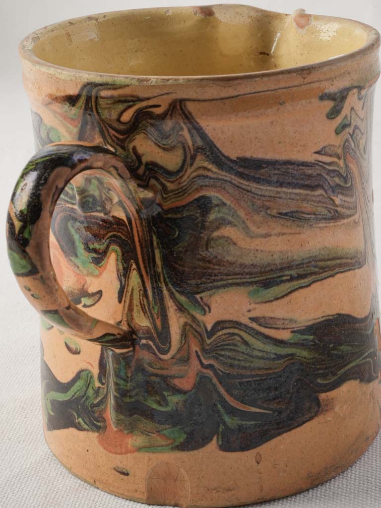 Late 19th Century Savoyard Marbled Jaspe Pitcher w/ Gemstone Tones - 6"