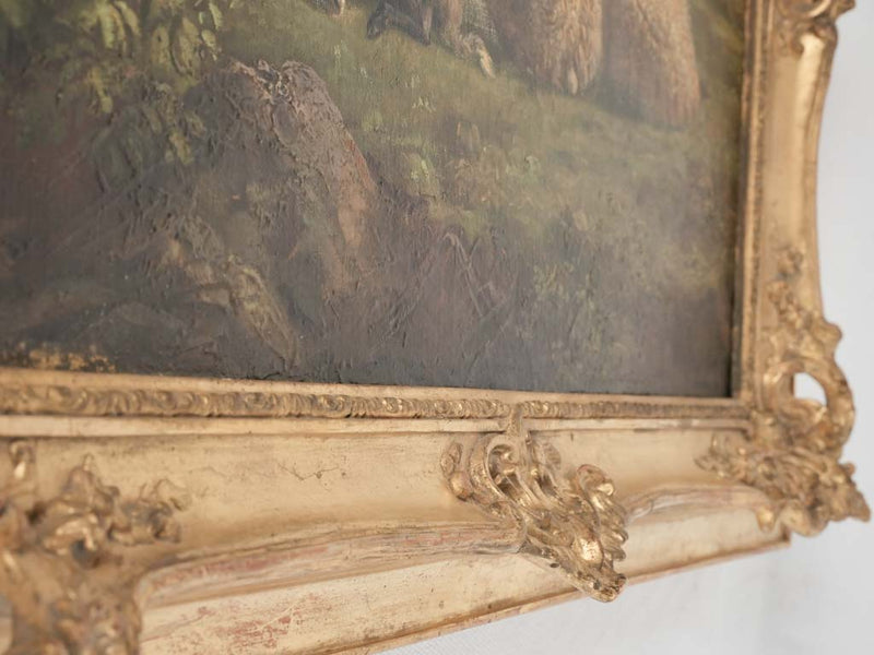 19th century bucolic landscape painting by Paul-Jean-Pierre Gelibert (1802-1882) - 19" x 21¼"