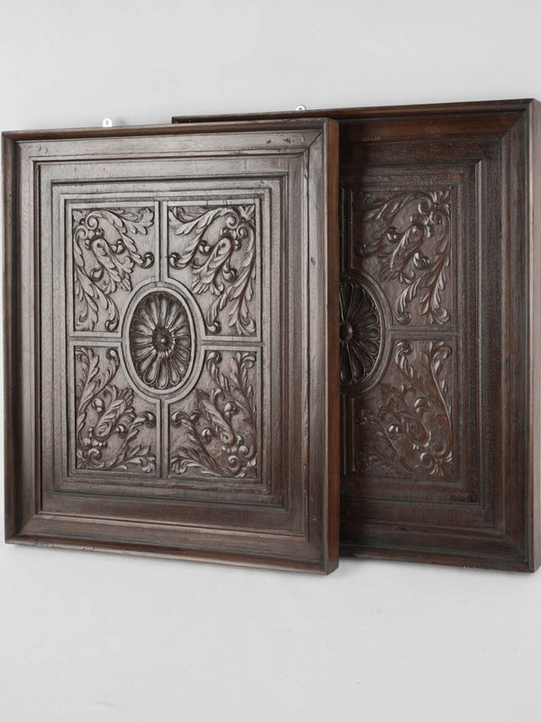 Intricately carved Renaissance-style wooden panels