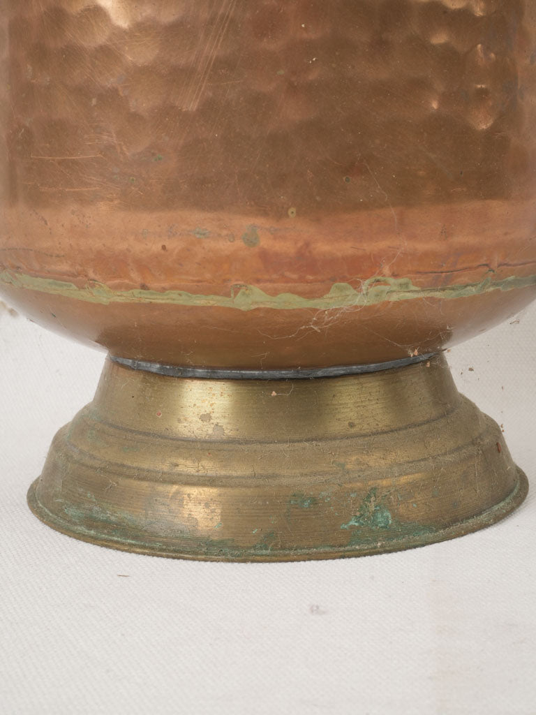 Blue floral motif coal scuttle