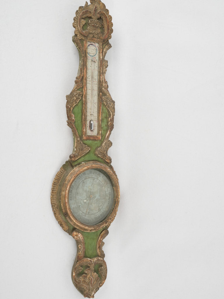 Opulent French Louis XIV gilded barometer
