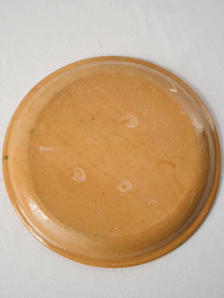 Early 20th Century Glazed Earthenware Platter w/ Floral Medallion From Cliousclat - 13½"