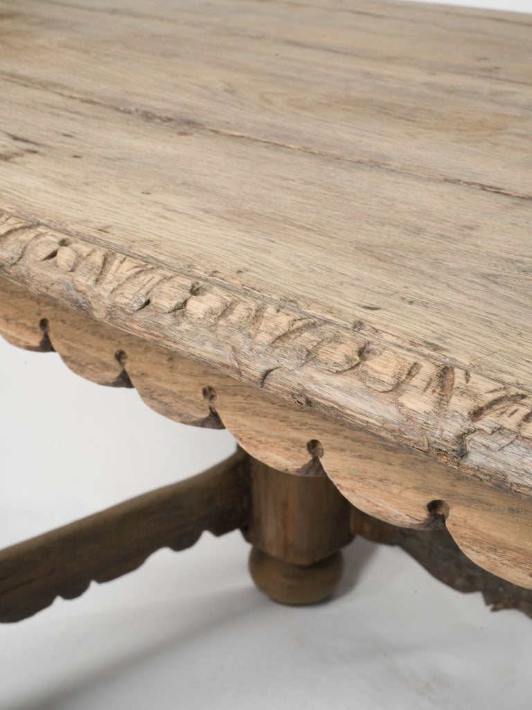 Elegant antique oak banquet table