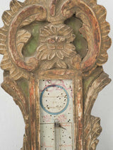 Charming antique French gilded barometer