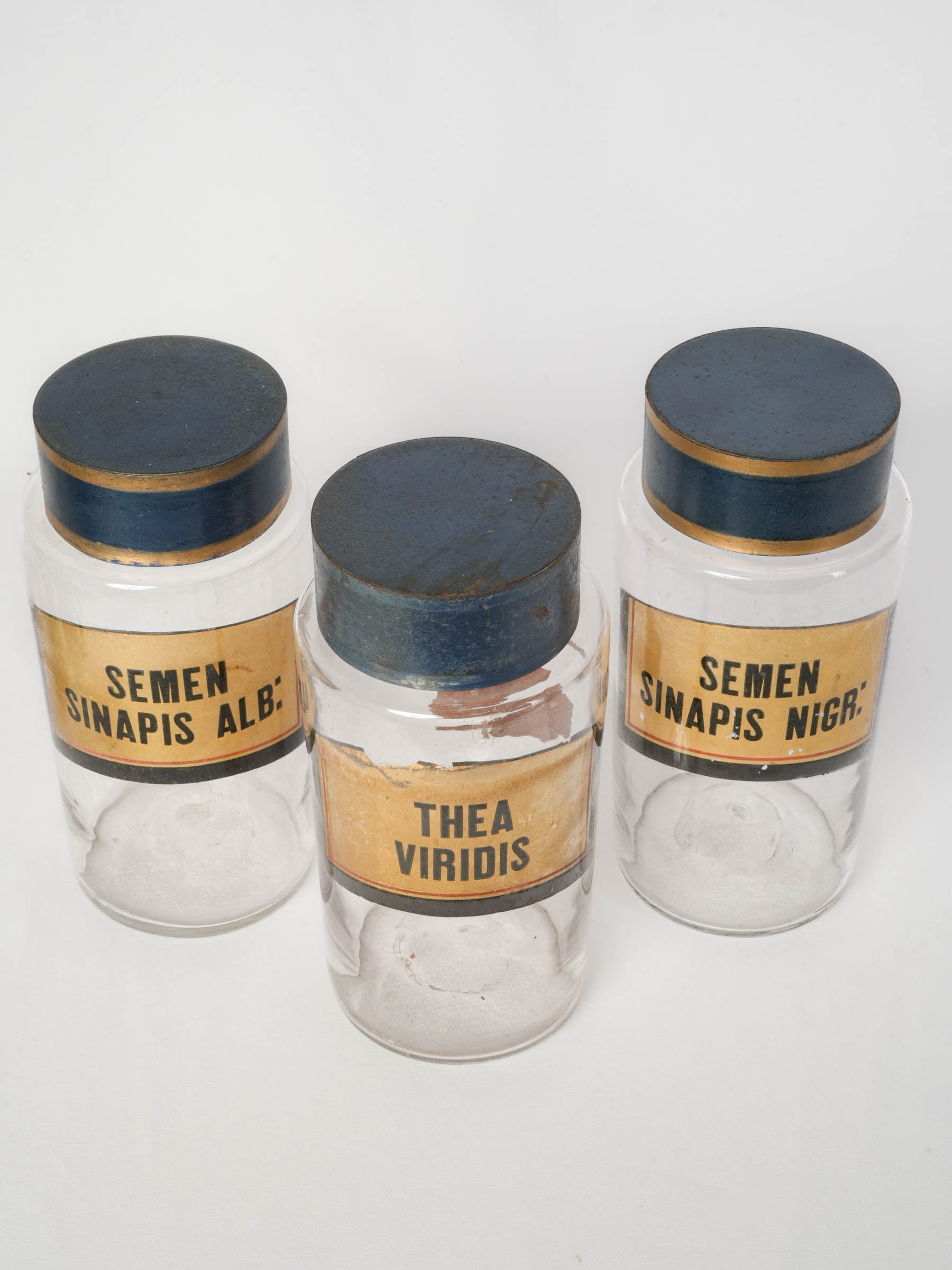 Antique French Apothecary Jar w/ Original Pharmaceutical Label - 9"
