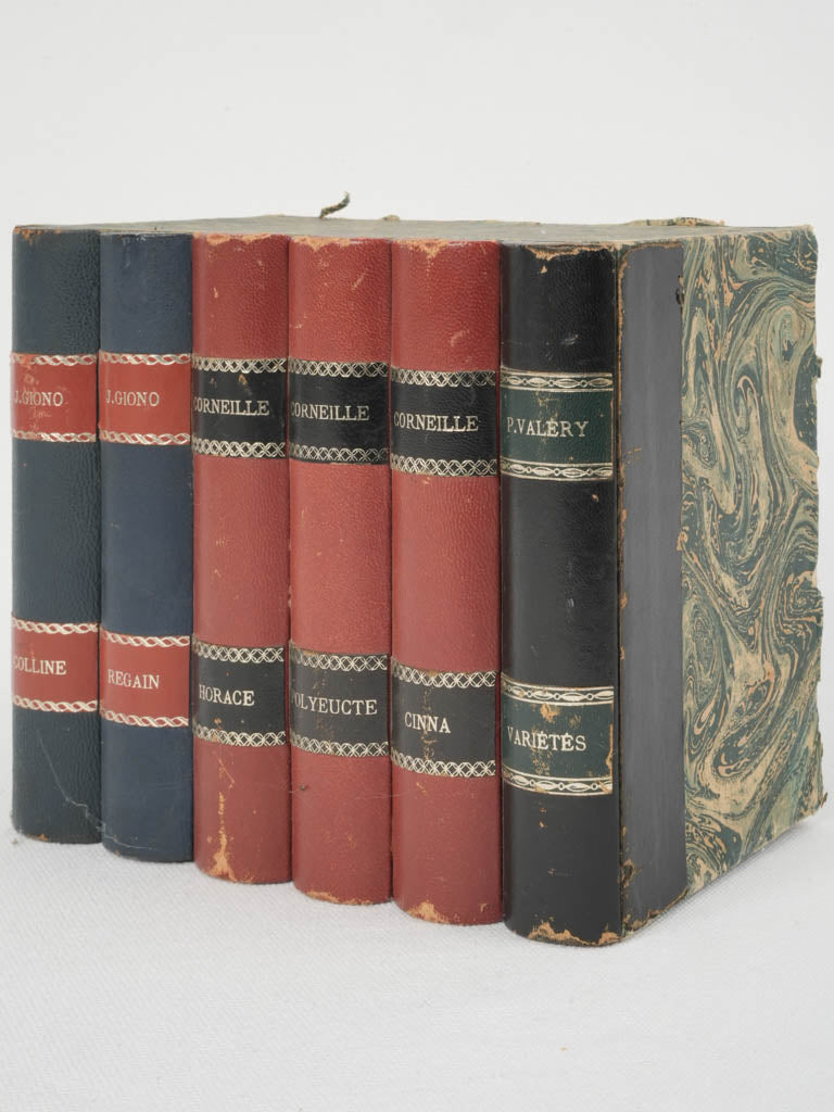 Vintage Faux Storage Books - Giono, Corneille, & Valéry