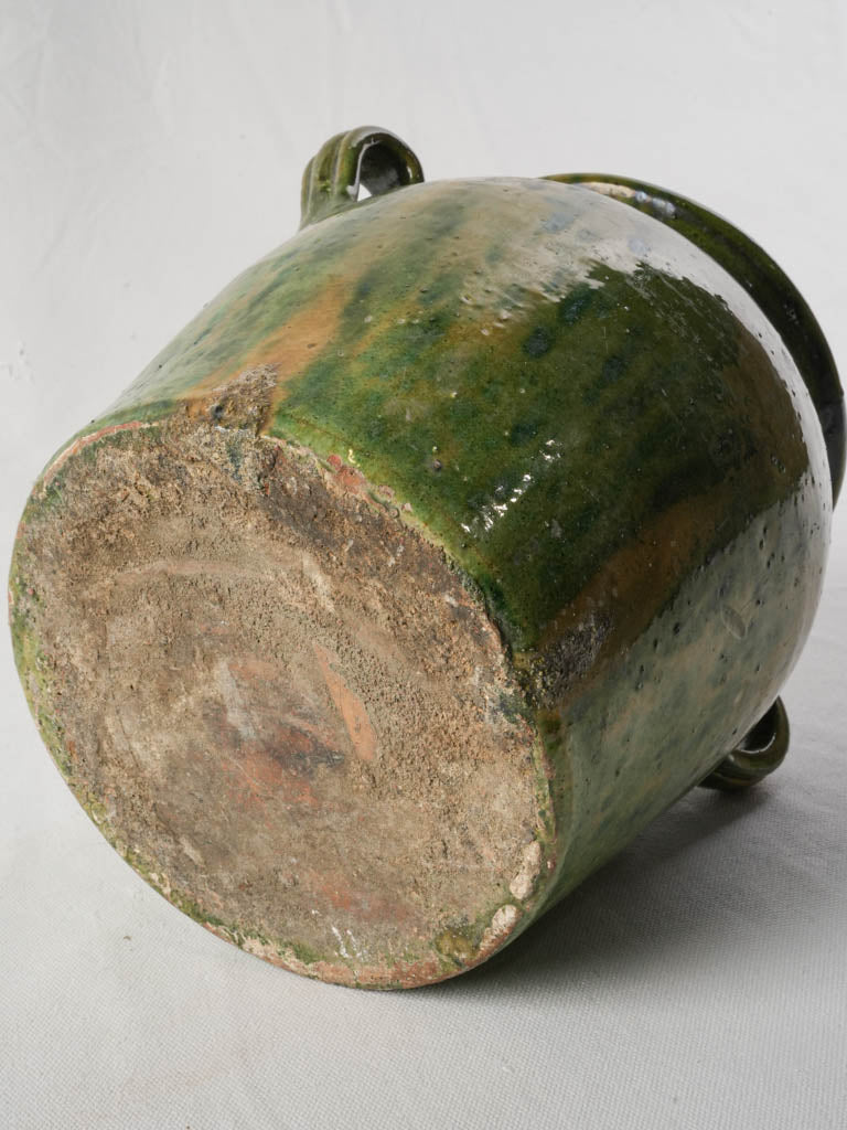 Antique Large Green-Glazed Kitchen Storage Jar  - 9¾"