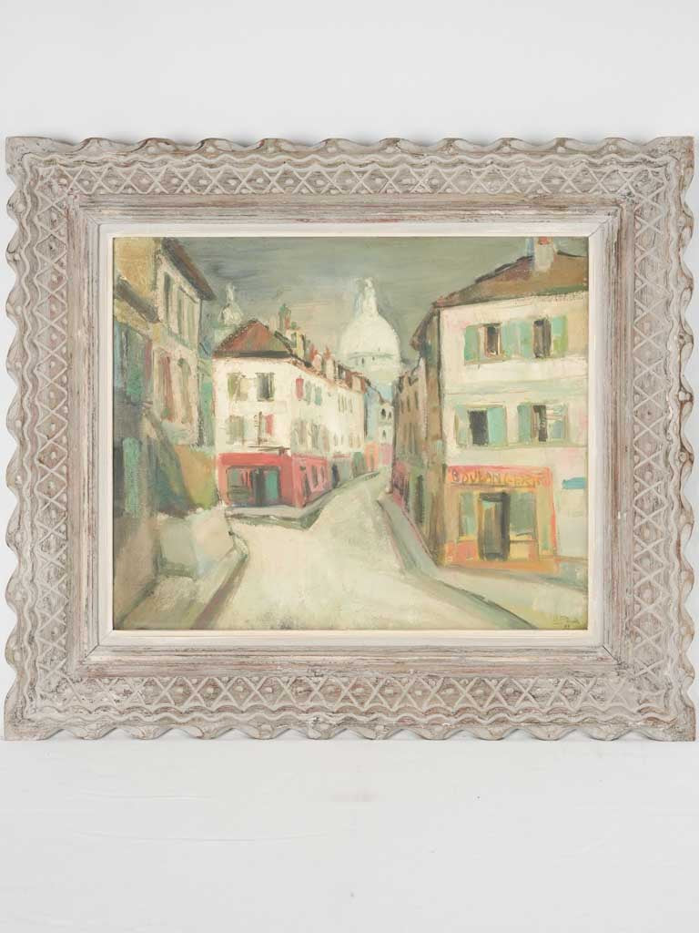 Paris streetscape in Montmartre w/ Sacre Coeur 1959 - 26½" x 30"