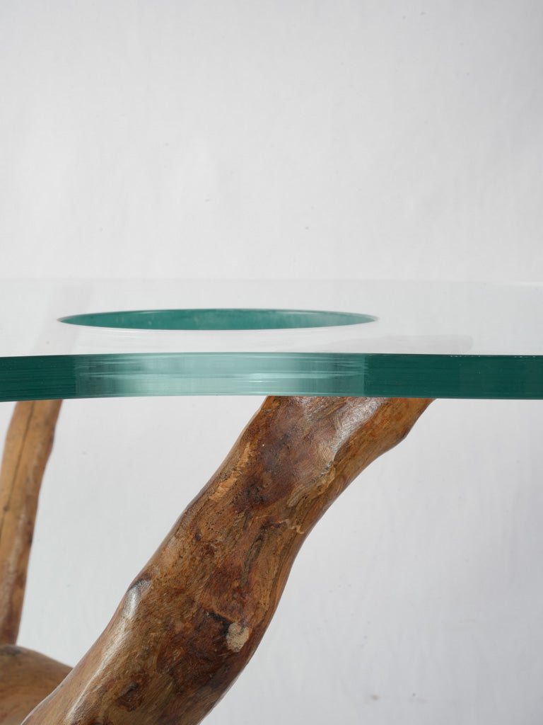 Sleek modern glass top table  