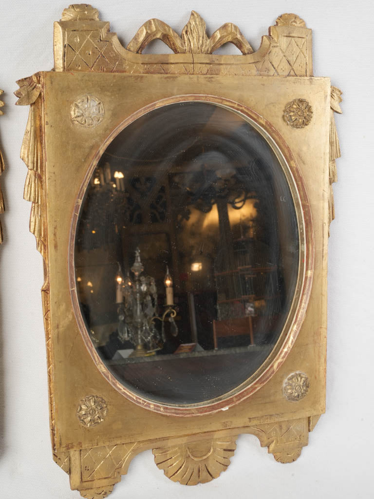 Vintage carved Louis XVI mirrors  
