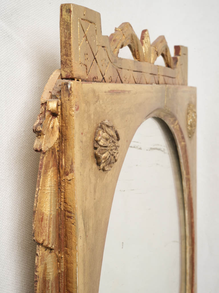 Rustic aged giltwood frame mirrors  