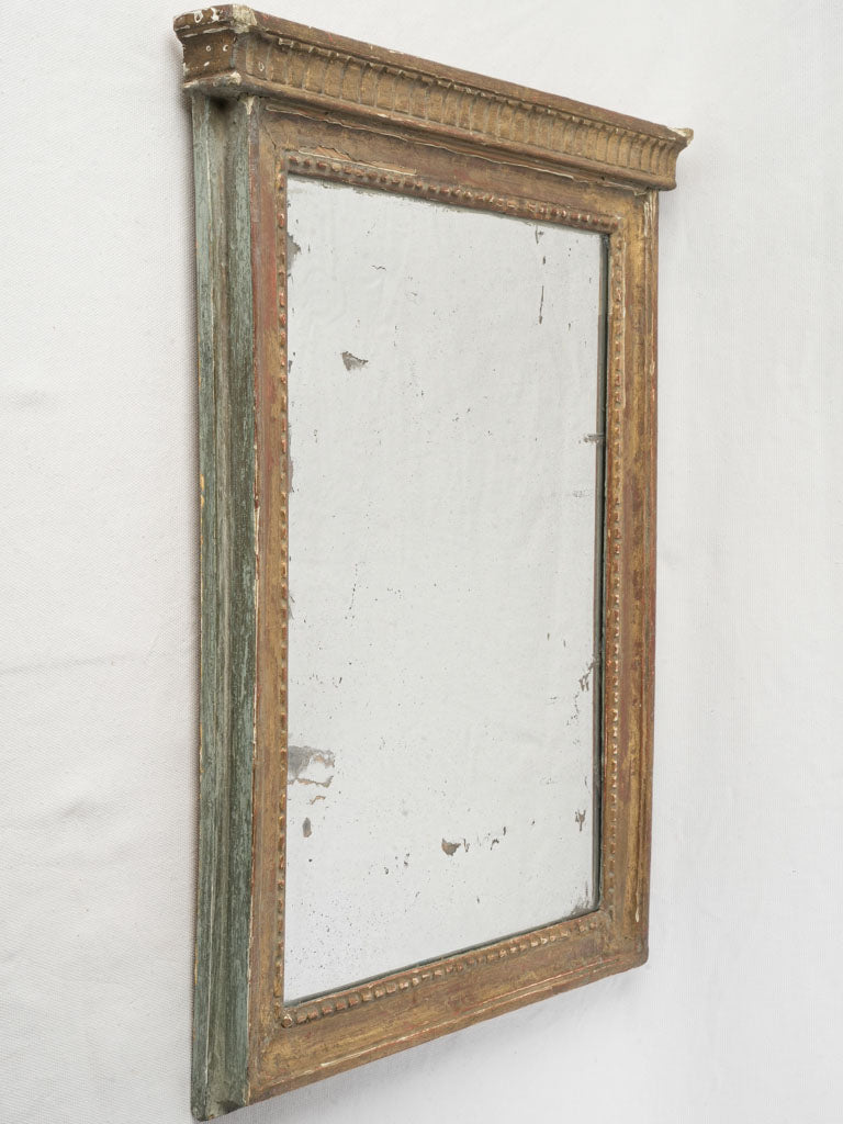 Vintage earth-toned projector cornice mirror  