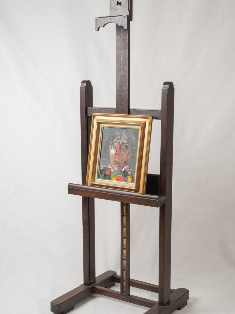 Vintage adjustable-height wooden easel  