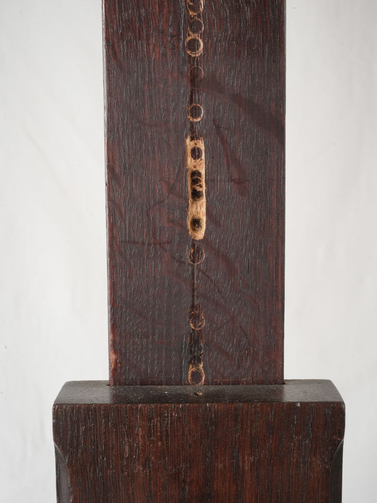 Dark-stained adjustable art easel  